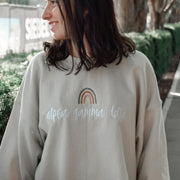 Sorority Merch Boho Rainbow Sorority Sweatshirt Embroidered Gifts For Besties - Lilybirchmarket