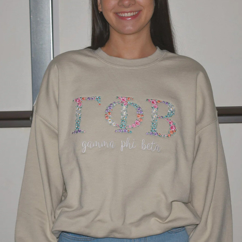 Sorority Merch Bouquet Of Flowers Sorority Sweatshirt Embroidered Christmas Gifts For Friends - Lilybirchmarket