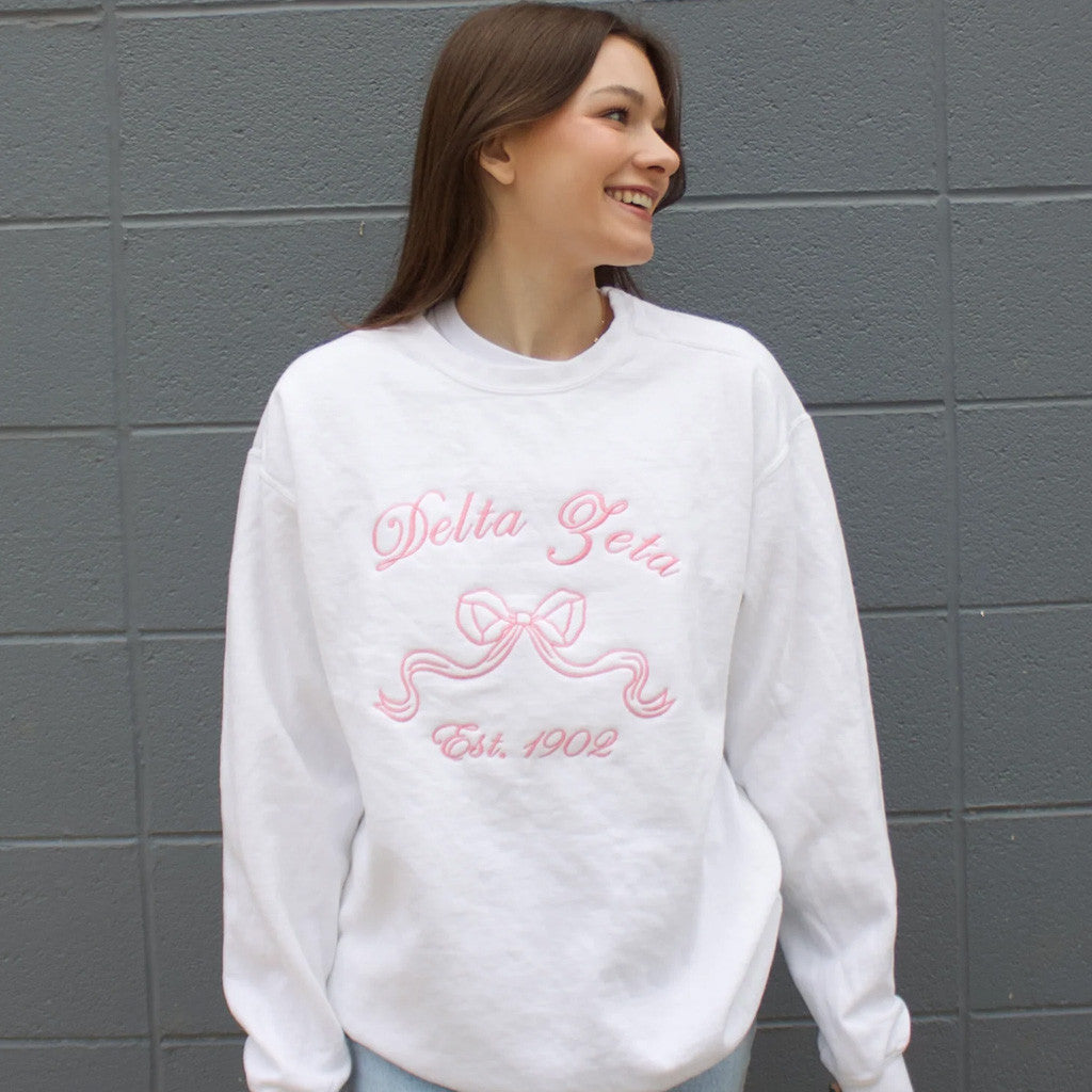 Sorority Merch Bow Sorority Sweatshirt Delta Beta Shirt Christmas Gifts For Her - Lilybirchmarket