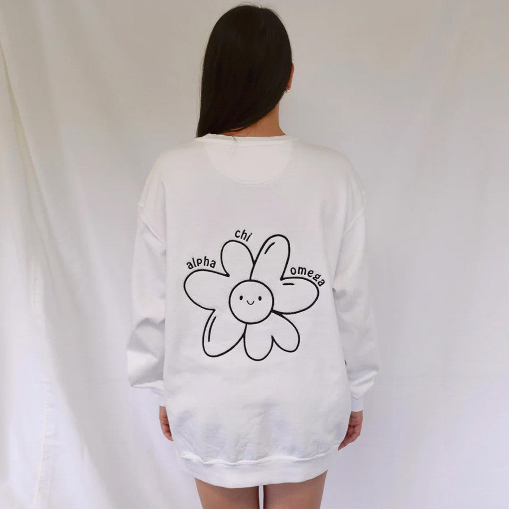 Sorority Merch Daisy Doodle Sorority Crewneck Sweatshirt Gift Ideas For Sister - Lilybirchmarket