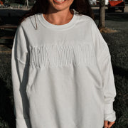 Sorority Merch Embroidered Sorority Sweatshirt White Christmas Gifts For Friends - Lilybirchmarket