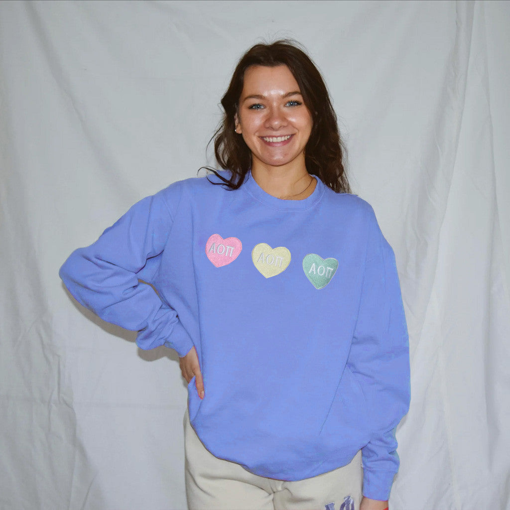 Sorority Merch Hearts Sorority Sweatshirt Christmas Presents For Daughter - Lilybirchmarket