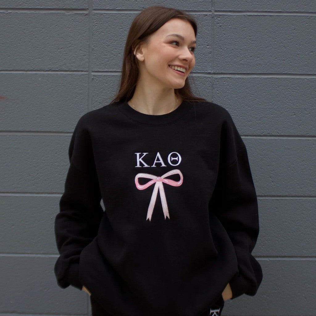Sorority Merch KAO Bow Sorority Sweatshirt Christmas Gifts For Daughter - Lilybirchmarket