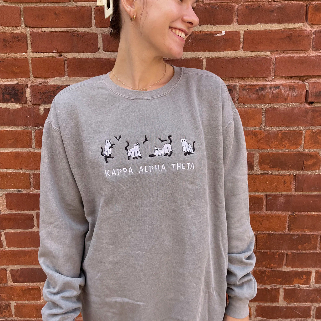 Sorority Merch Kitten Ghosts Sorority Sweatshirt Gift Ideas For Sister - Lilybirchmarket