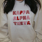 Sorority Merch Love Struck Sweatshirt Kappa Alpha Theta Sweatshirt Gifts For Sister - Lilybirchmarket
