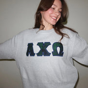 Sorority Merch Nantucket Nights Plaid Applique Sorority Sweatshirt Gift Ideas For Sister - Lilybirchmarket
