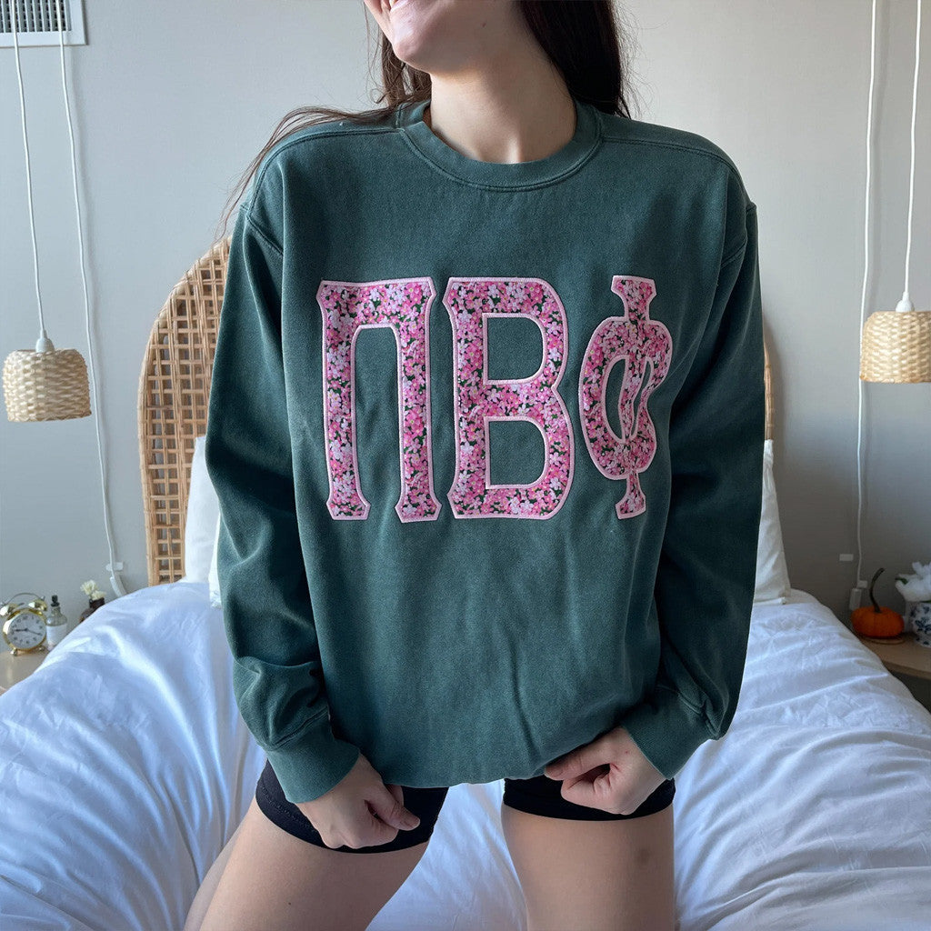 Sorority Merch Pink Daisy Sorority Crewneck Sweatshirt Gifts For Girlfriend - Lilybirchmarket