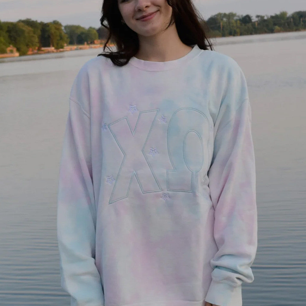 Sorority Merch Seeing Stars Pastel Tie Dye Sweatshirt Birthday Present For Friends - Lilybirchmarket