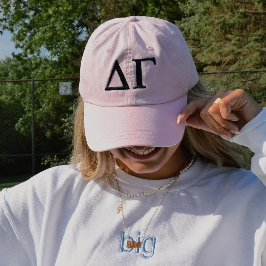 Sorority Merch Simple Greek Lettered Sorority Hat Embroidered Gifts For Friends - Lilybirchmarket