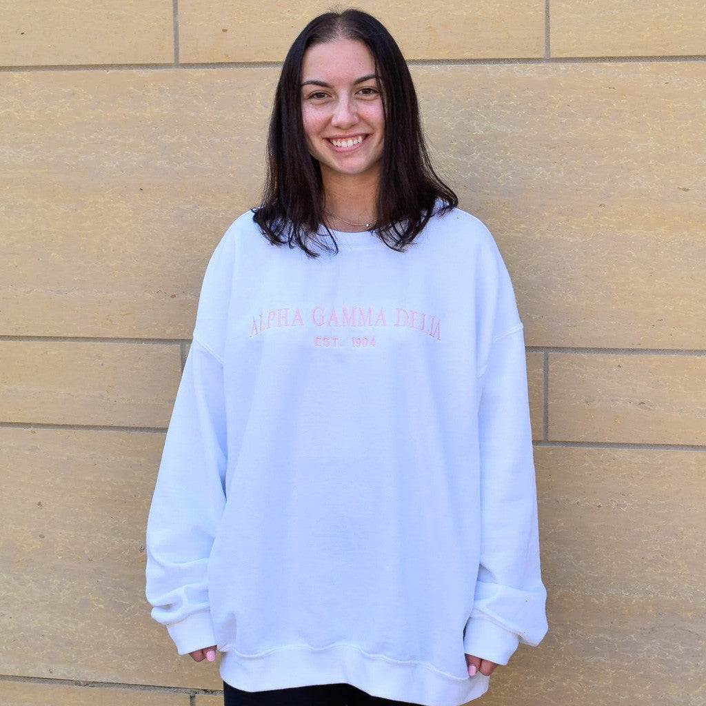 Sorority Merch Simple Sorority Sweatshirt Embroidered Birthday Ideas For Friends - Lilybirchmarket