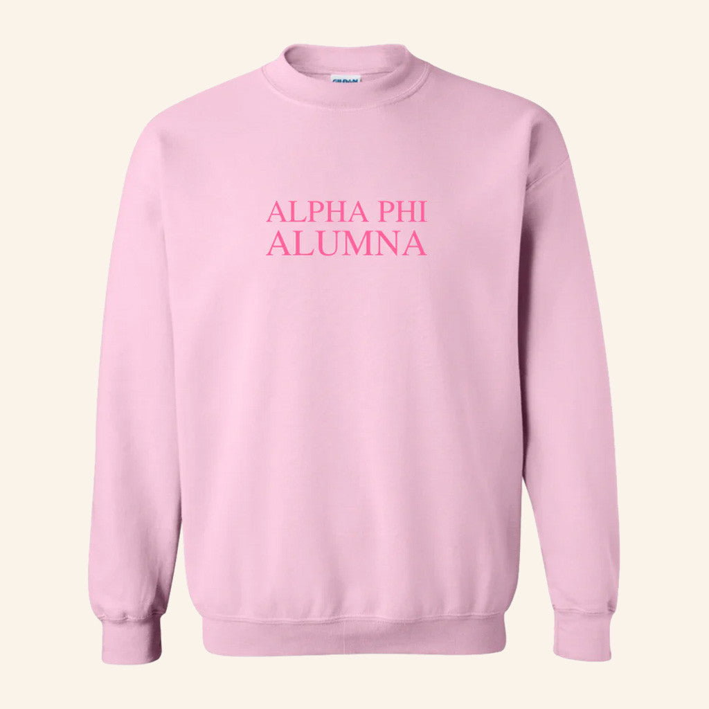 Sorority Merch Simple Stacked Alumna Sorority Sweatshirt Christmas Gifts For Sister - Lilybirchmarket