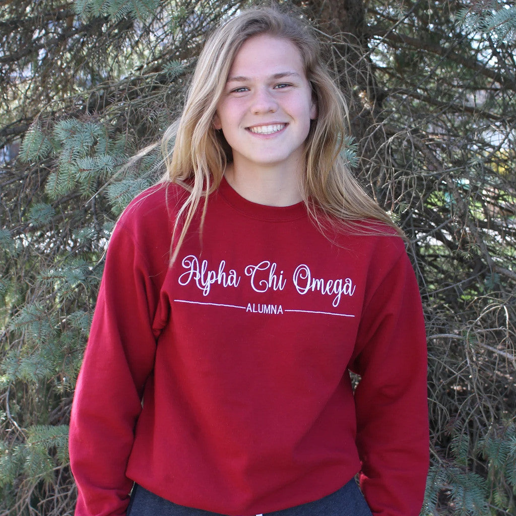 Sorority Merch Simply Elegant Sorority Sweatshirt Embroidered Birthday Ideas For Her - Lilybirchmarket
