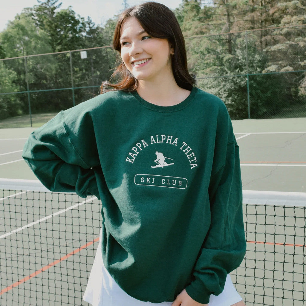 Sorority Merch Ski Club Sorority Sweatshirt Embroidered Gift Ideas For Friends - Lilybirchmarket