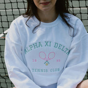 Sorority Merch Tennis Club Sorority Sweatshirt Embroidered Christmas Gifts For Besties - Lilybirchmarket
