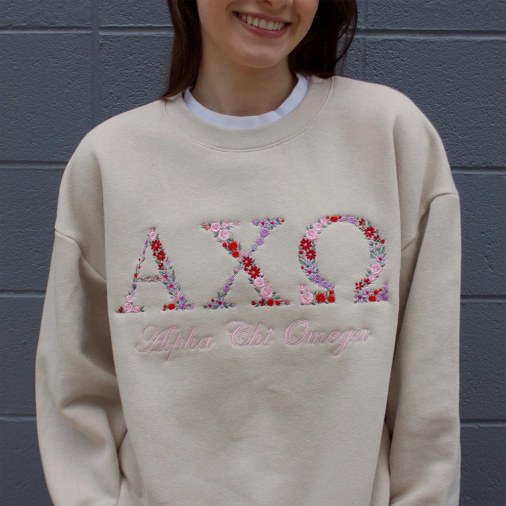 Sorority Merch Valentine's Bouquet Of Flowers Sorority Sweatshirt Christmas Gift Ideas For Her - Lilybirchmarket