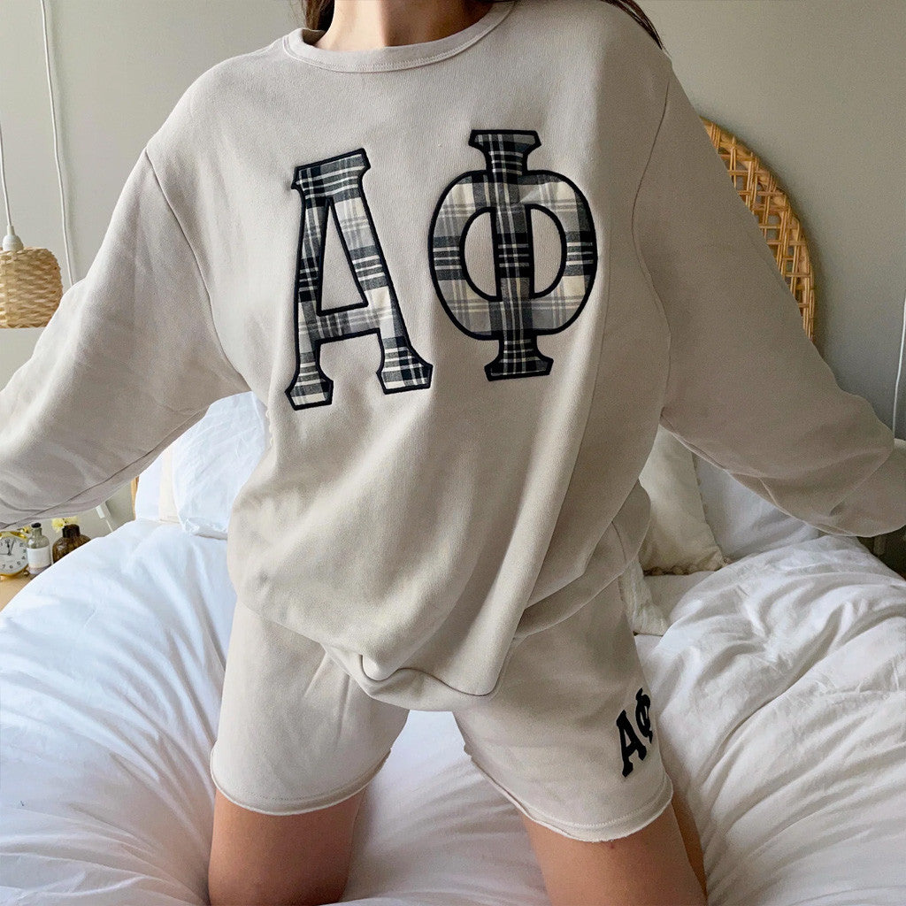 Sorority Merch Vintage Plaid Sorority Sweatshirt Christmas Gifts For Friends - Lilybirchmarket