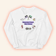 Sounds Fake Pod Merch Sounds Fake But Okay Logo Sweatshirt Friends Gifts - Lilybirchmarket
