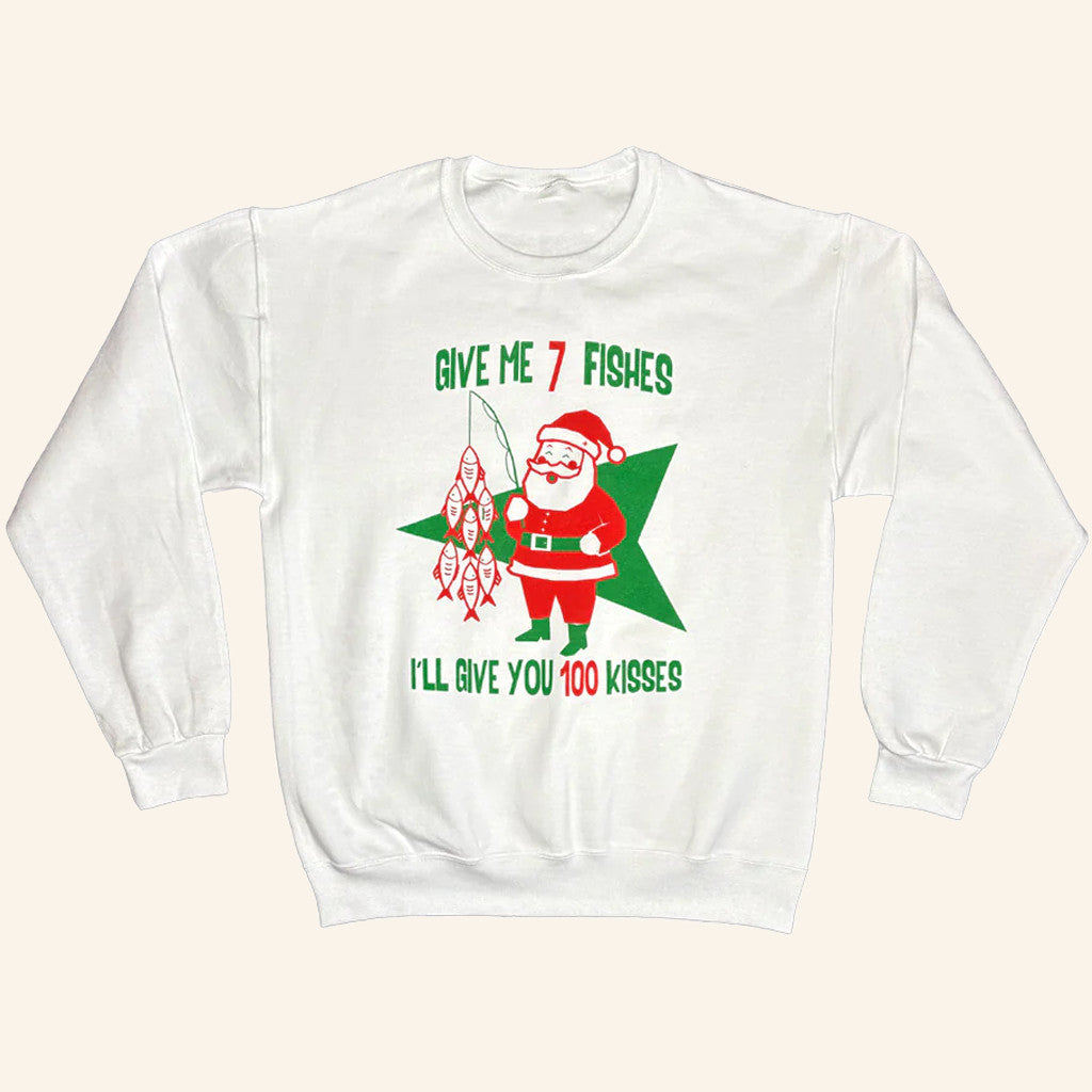 South Fellini Merch Santa Fish Sweatshirt Christmas Presents For Him - Lilybirchmarket