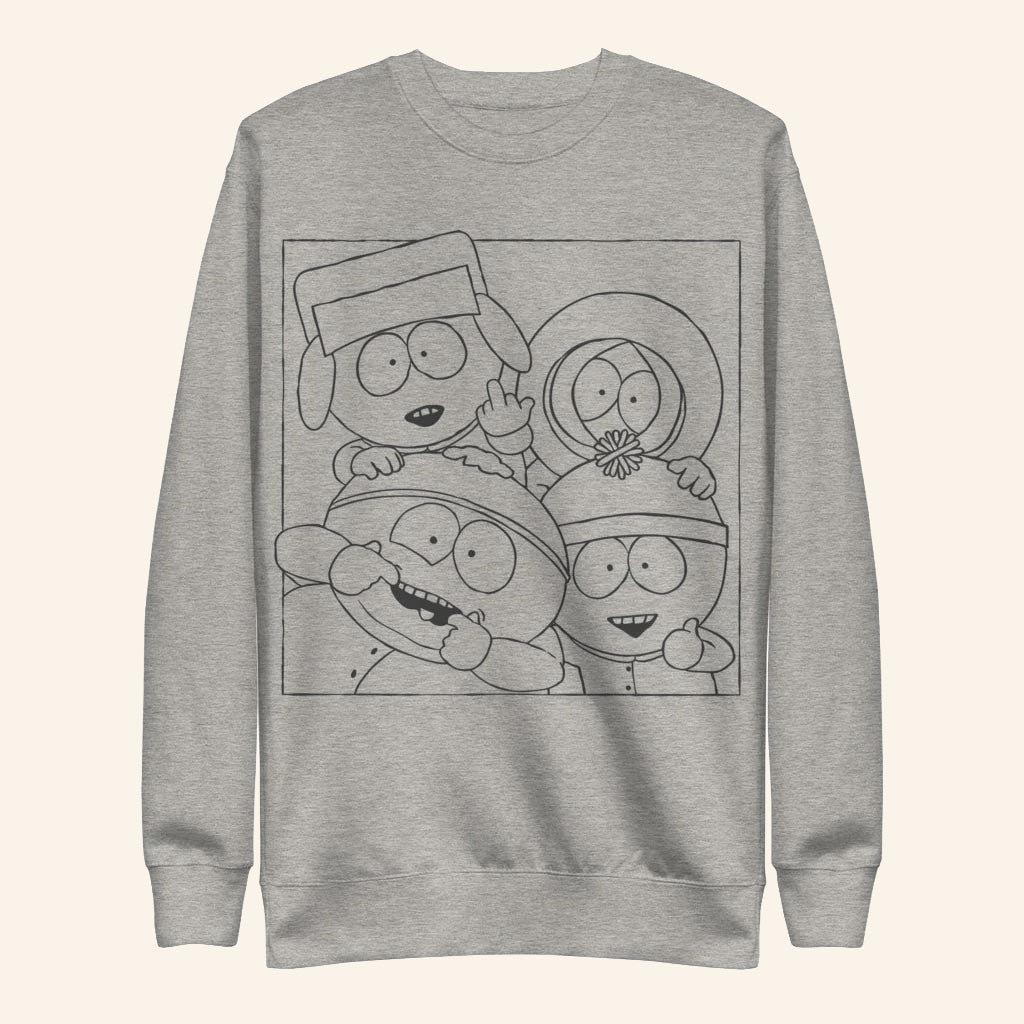 South Park Merch South Park Boys Outline Sweatshirt Gifts For Him - Lilybirchmarket