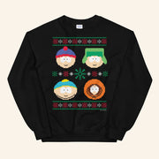 South Park Merch South Park Character Holiday Crewneck Sweatshirt Gifts For Besties - Lilybirchmarket