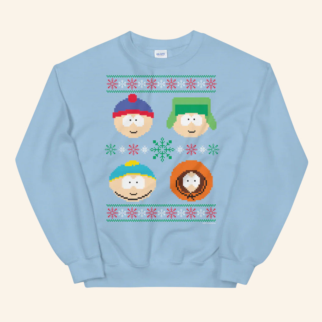 South Park Merch South Park Character Holiday Crewneck Sweatshirt Gifts For Friends - Lilybirchmarket