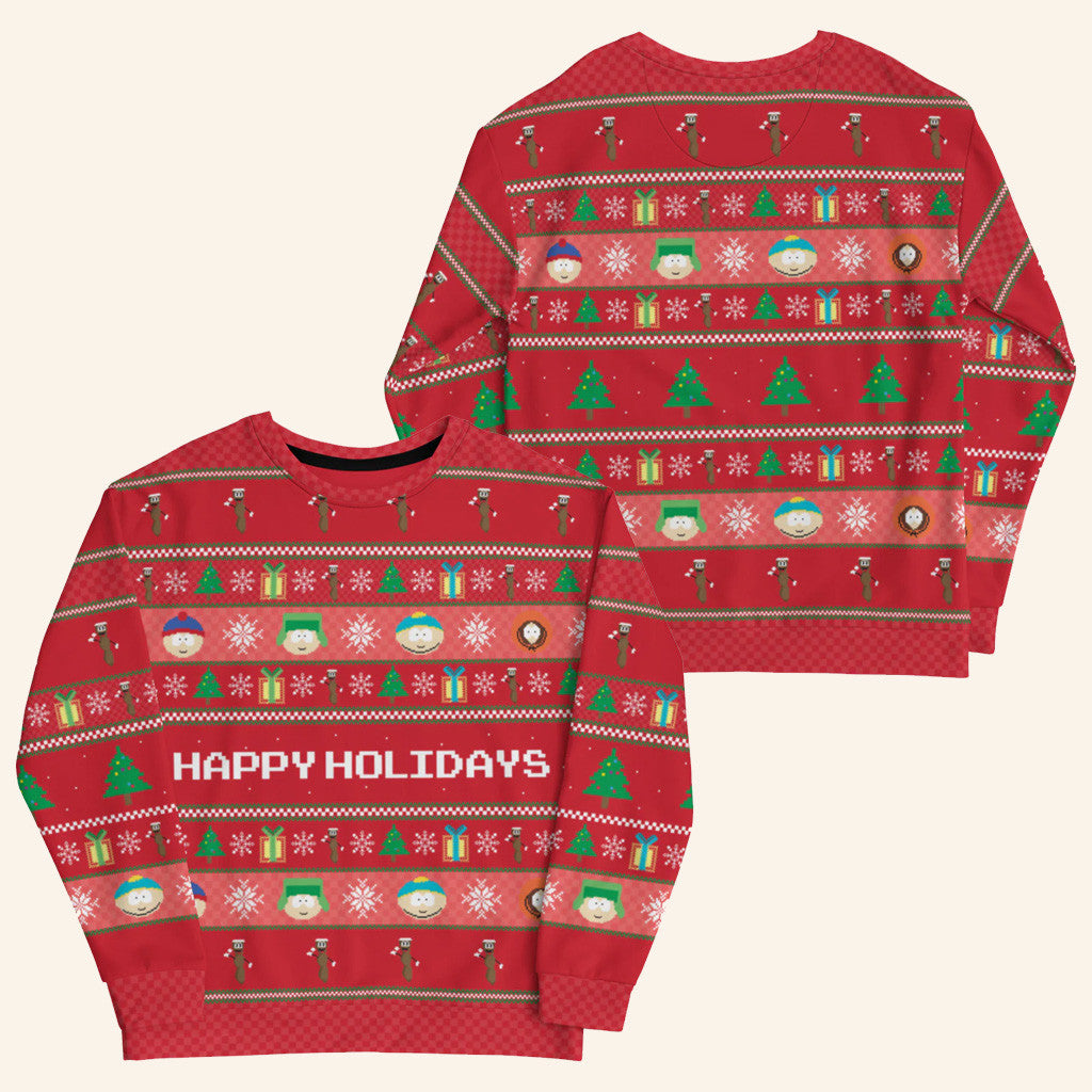 South Park Merch South Park Happy Holidays Ugly Sweatshirt Christmas Gifts For Boyfriend - Lilybirchmarket