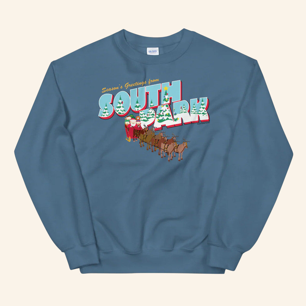 South Park Merch South Park Season's Greetings Holiday Sweatshirt Christmas Ideas For Him - Lilybirchmarket