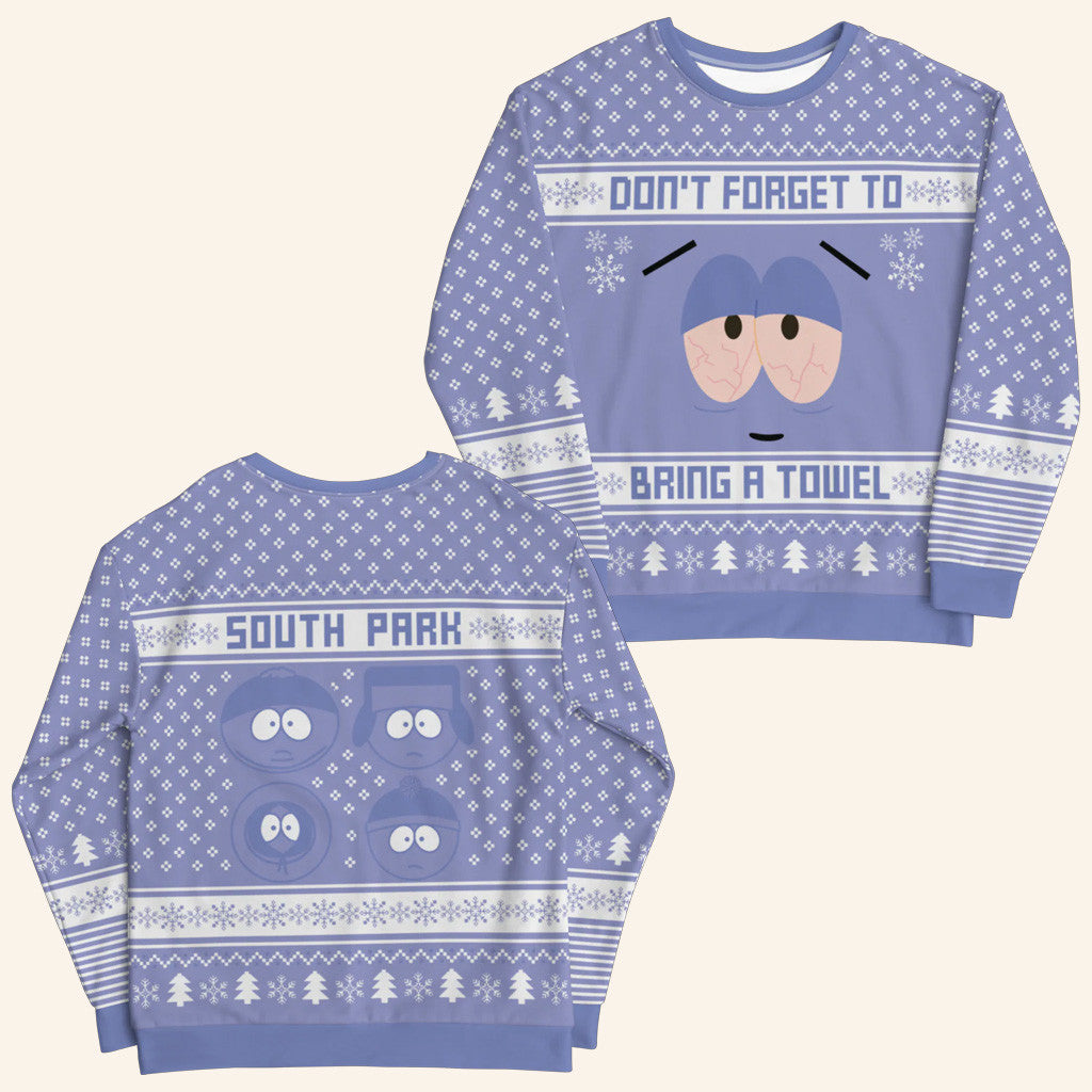 South Park Merch South Park Towelie Ugly Holiday Sweatshirt Cool Christmas Gifts For Guys - Lilybirchmarket