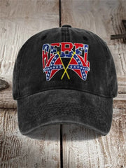 Southern Pride Old Dixie Embroidered Hat Vintage Southern Cross Hat Lynyrd Skynyrd Merch - Lilybirchmarket