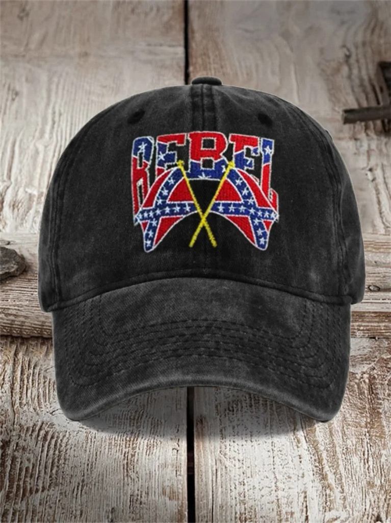 Southern Pride Old Dixie Embroidered Hat Vintage Southern Cross Hat Lynyrd Skynyrd Merch - Lilybirchmarket