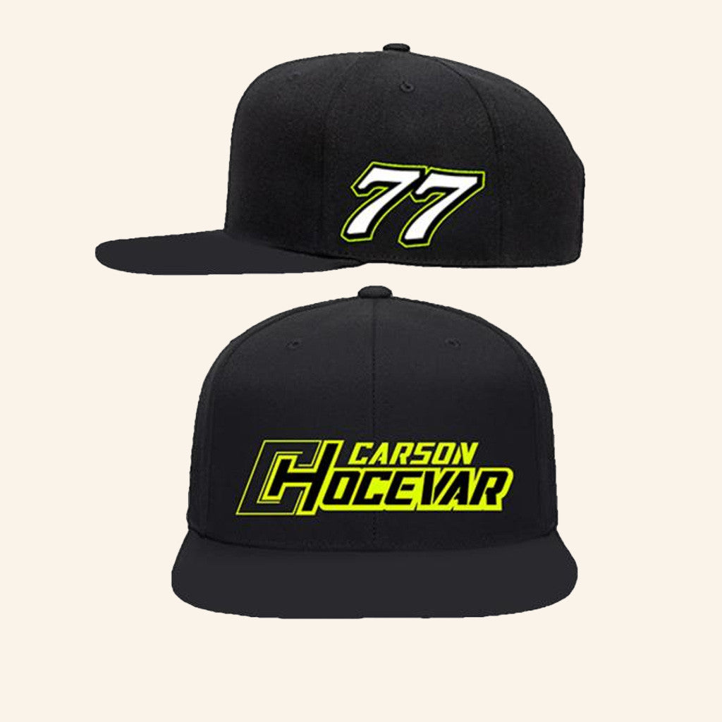 Spire Motorsport Merch 77 Carson Hocevar Flat Bill Hat 2025 Presents For Motorbike Lovers - Lilybirchmarket