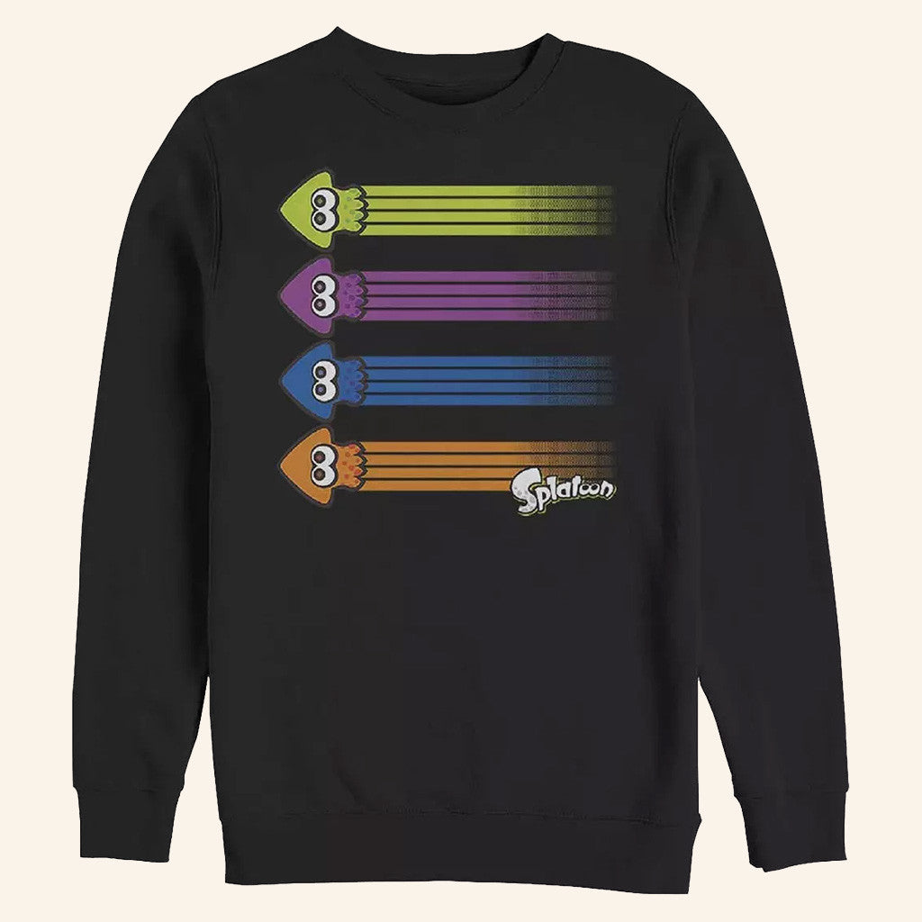 Splatoon Merch Splatoon Inkling Squid Rainbow Sweatshirt Gifts Ideas For Him - Lilybirchmarket