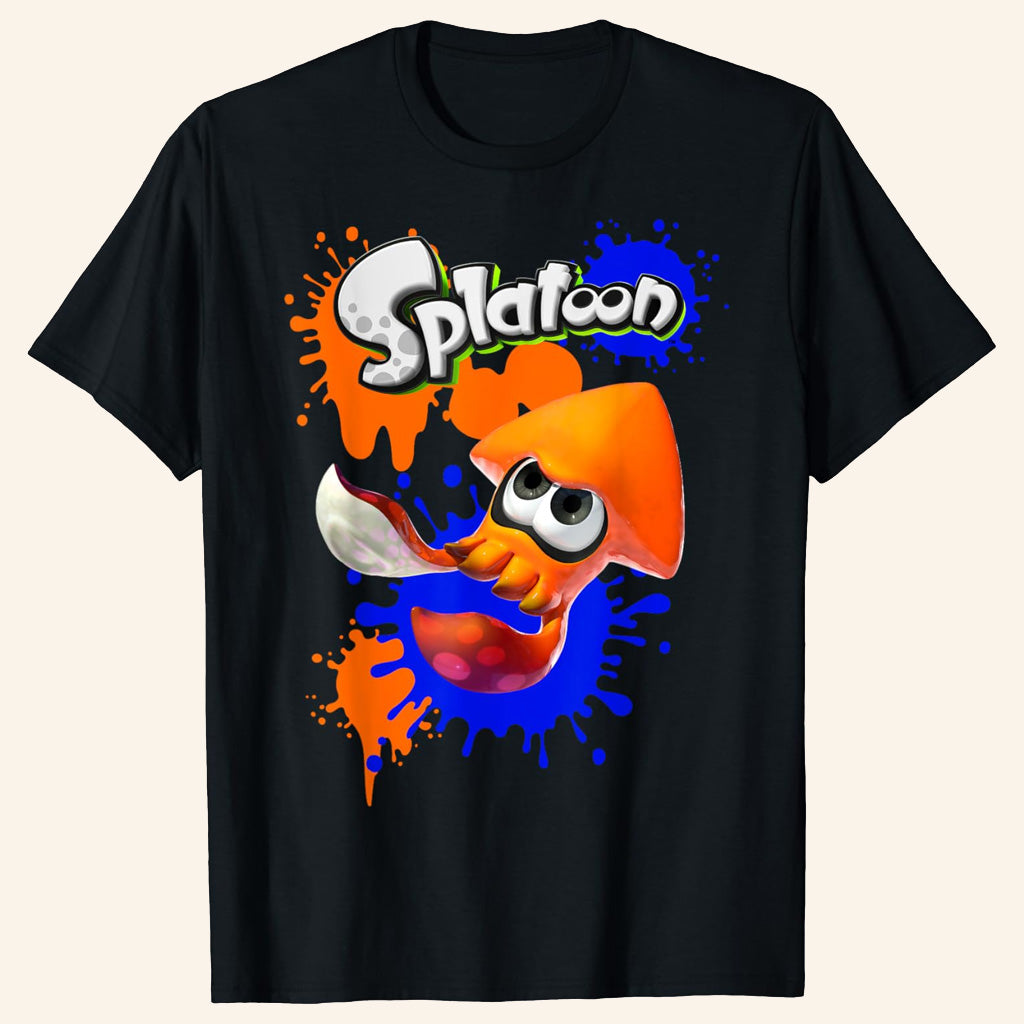 Splatoon Merch Splatoon Orange Inkling Super Splat T-Shirt Unique Gifts For Him - Lily Birch Market