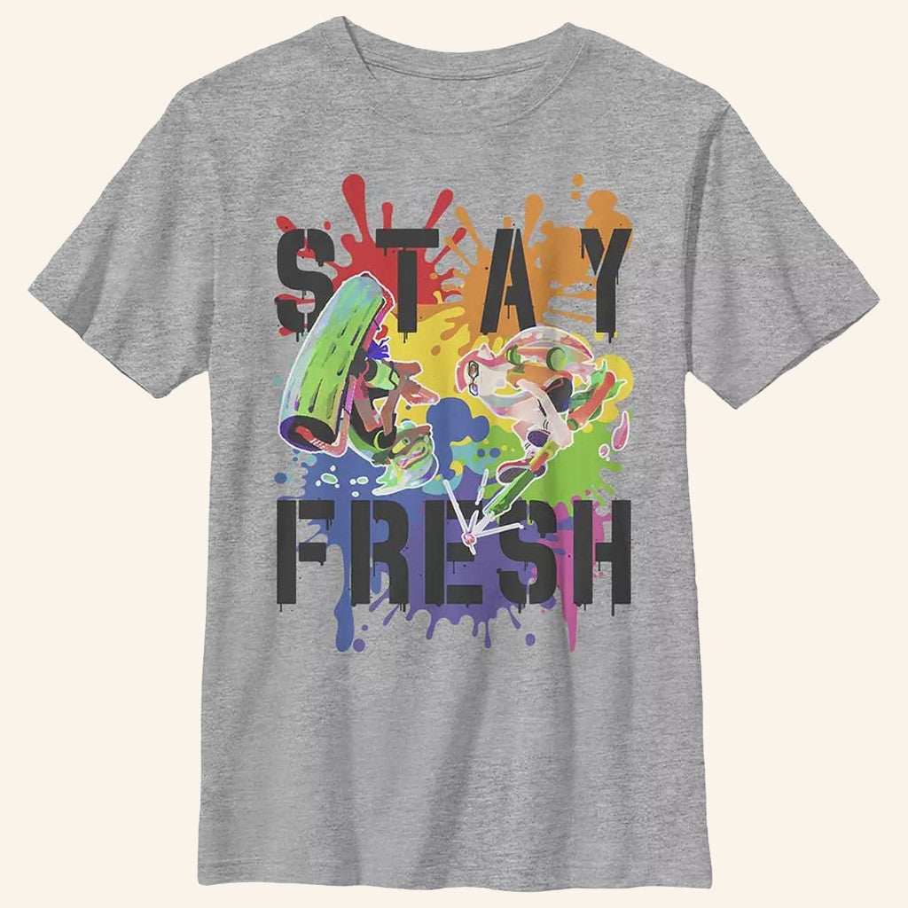 Splatoon Merch Splatoon Pride Stay Fresh Rainbow Paint Splat T-Shirt Gifts For Friends - Lily Birch Market