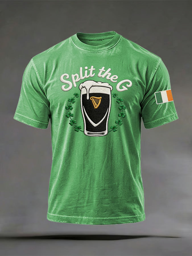  Split The G Beer T-Shirt Funny Irish Shirts St Patrick's Day Present Ideas - TradiViet