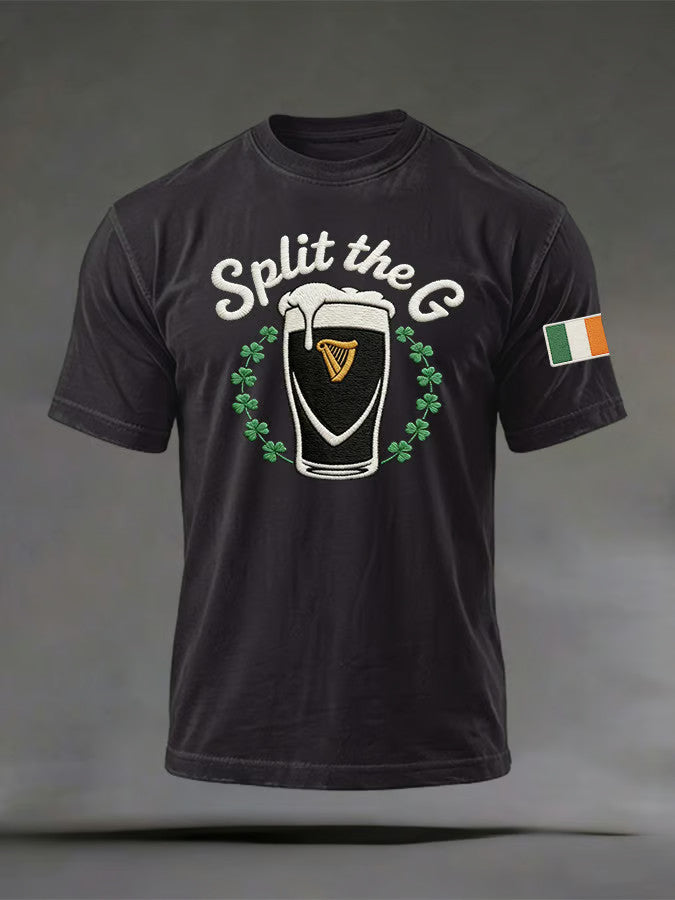  Split The G Beer T-Shirt Funny Irish Shirts St Patrick's Day Present Ideas - TradiViet