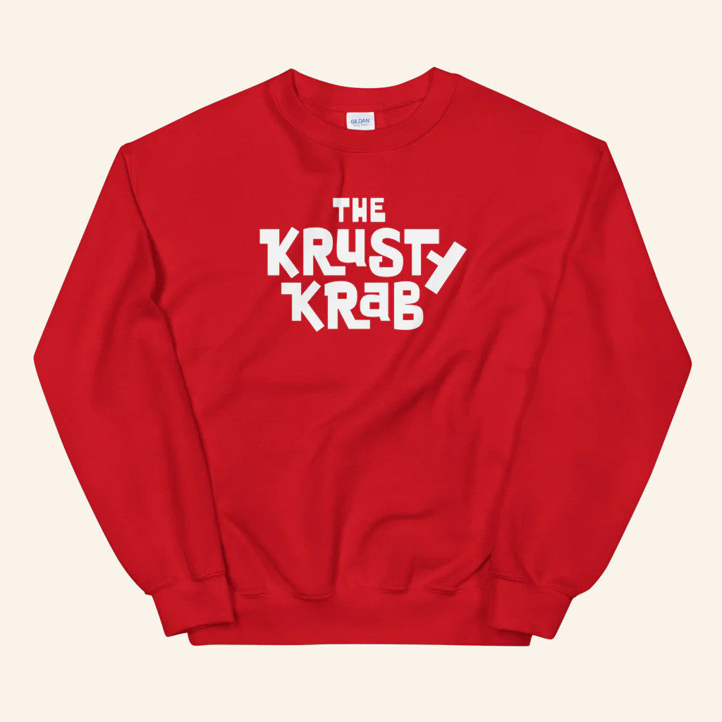 SpongeBob SquarePants Merch The Krusty Krab Logo Sweatshirt Best Gifts Ideas For Her - Lilybirchmarket