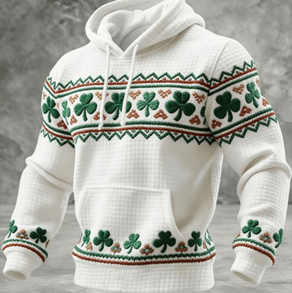 St Paddys Day Shamrock Hoodie St Patrick's Day Apparel Unique Presents For Dad - Lilybirchmarket