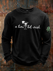  St Patrick's Day A Tini Bit Irish Drink St Patrick's Day Long Sleeve T-Shirt Irish Party Gifts - TradiViet
