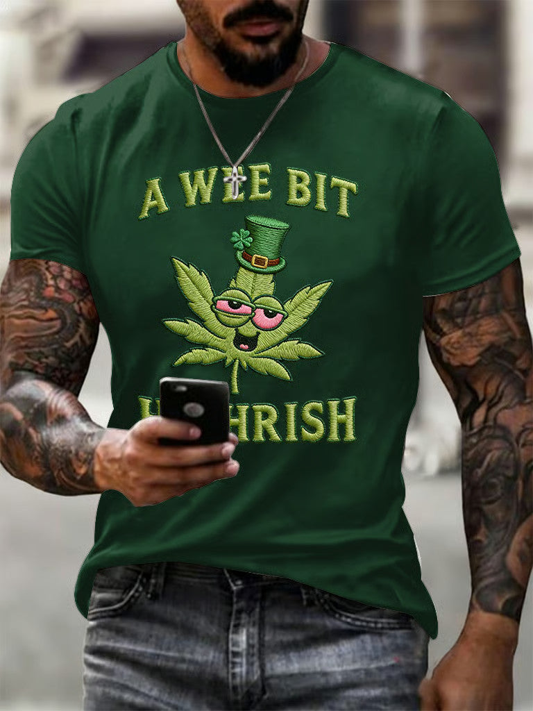  St Patrick's Day A Wee Bit Highrish T-Shirt Funny St Patricks Day Shirts Gifts For Holiday - TradiViet