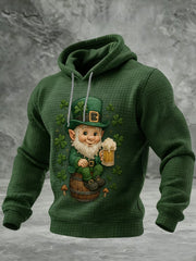 St Patricks Day Art Hoodie Cheerful Leprechaun St Patrick's Day Apparel Gift For Men - Lilybirchmarket