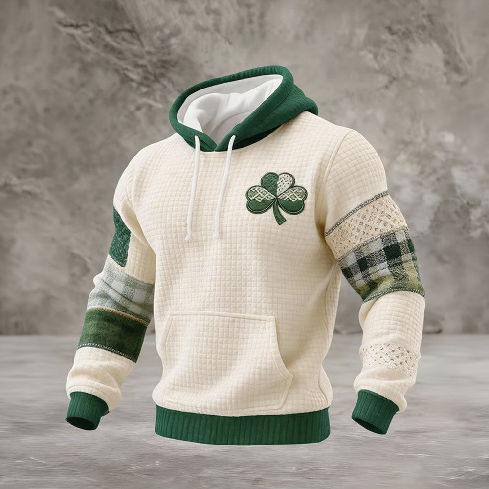 St. Patrick's Day Art Hoodie Shamrock Art St Patricks Hooded Sweatshirt Best Gift For St Pats - Lilybirchmarket