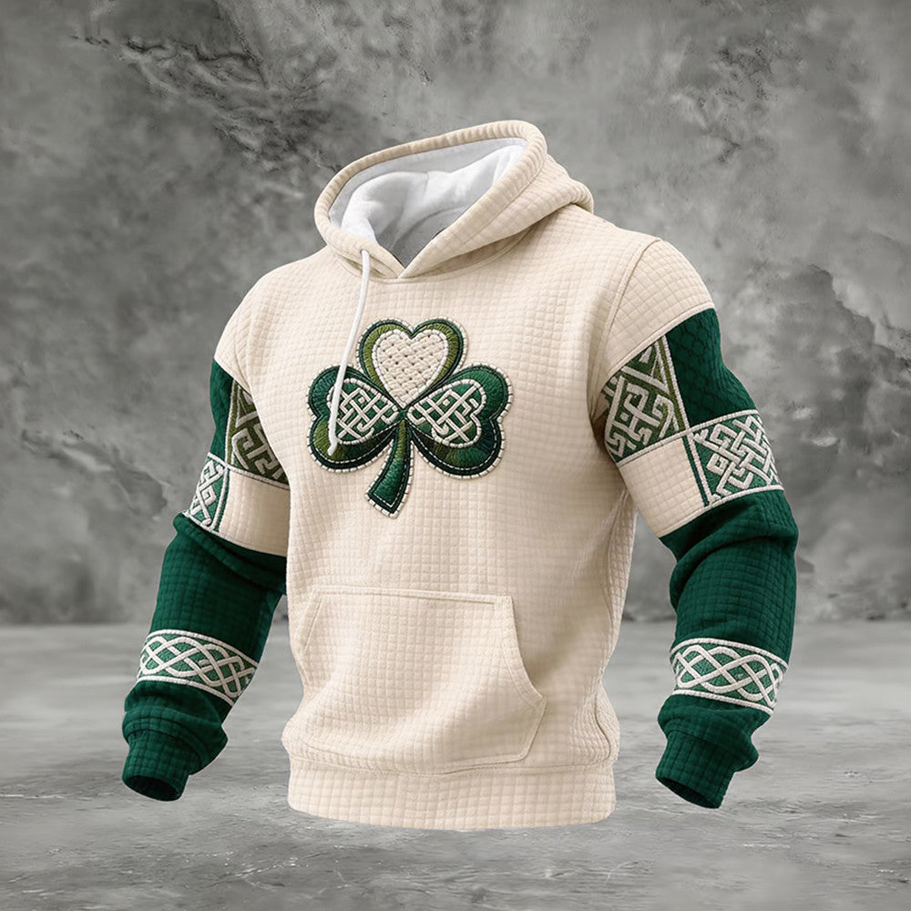 St. Patrick's Day Art Hoodie Shamrock Design Saint Patricks Day Outfits Cool St Pats Gift - Lilybirchmarket