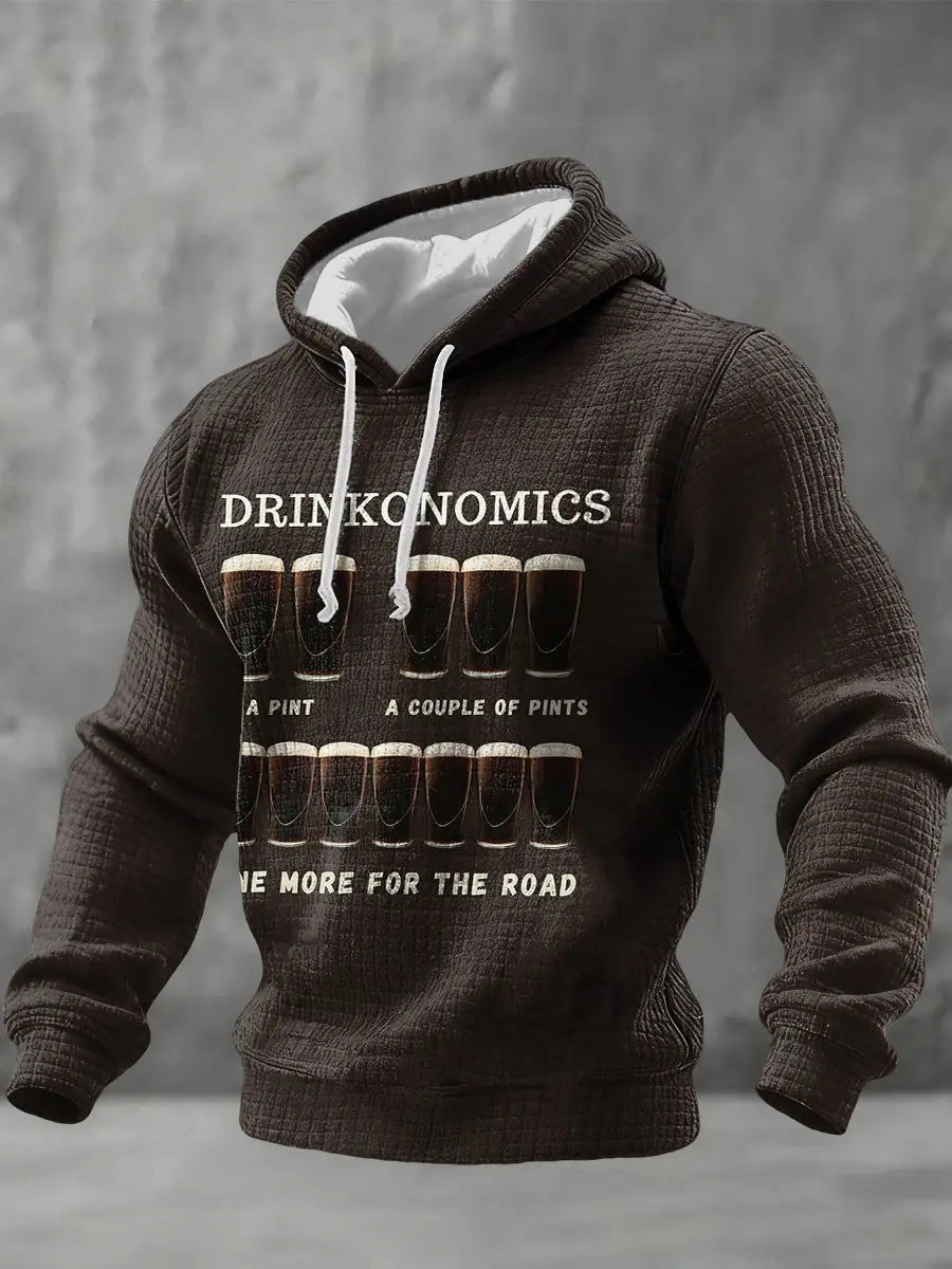 St Patricks Day Beer Checkered Graphic Cotton Hoodie Funny Irish Drinking Gift For Men - Lilybirchmarket
