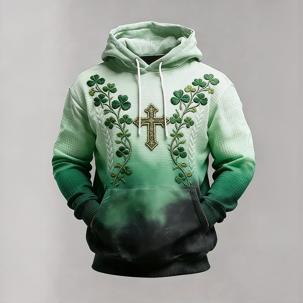 St. Patrick's Day Celtic Cross Hoodie St Patricks Day 2026 Merch Present Idea - Lilybirchmarket