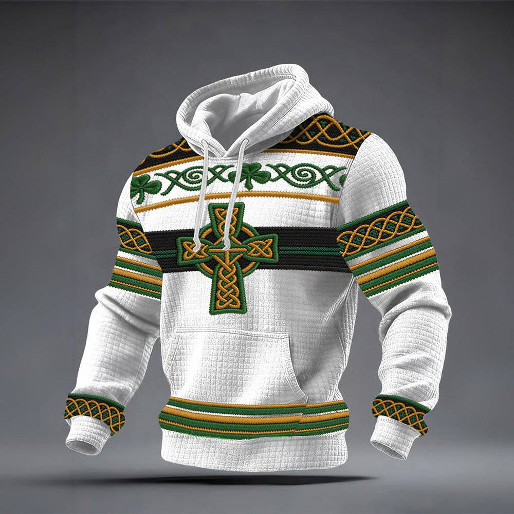 St. Patrick's Day Celtic Cross Hoodie St Patrick's Day Apparel St Pats Present - Lilybirchmarket