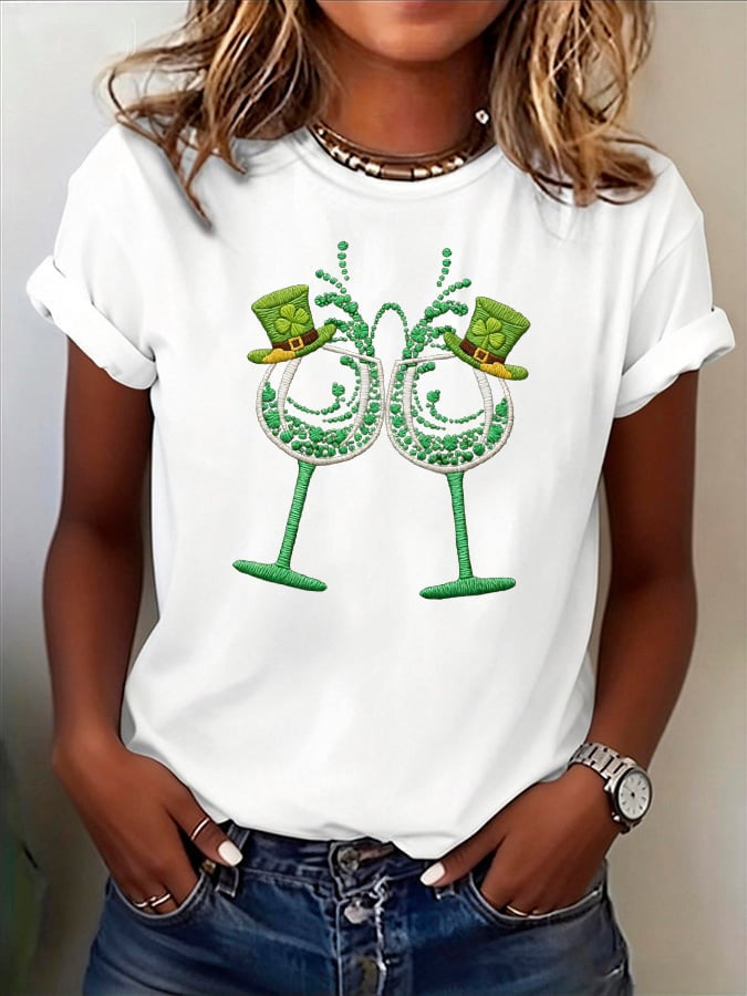  St Patrick's Day Cocktail Shirt Irish Drink Lover Graphic Tee Lucky Clover Gift For Holiday - TradiViet
