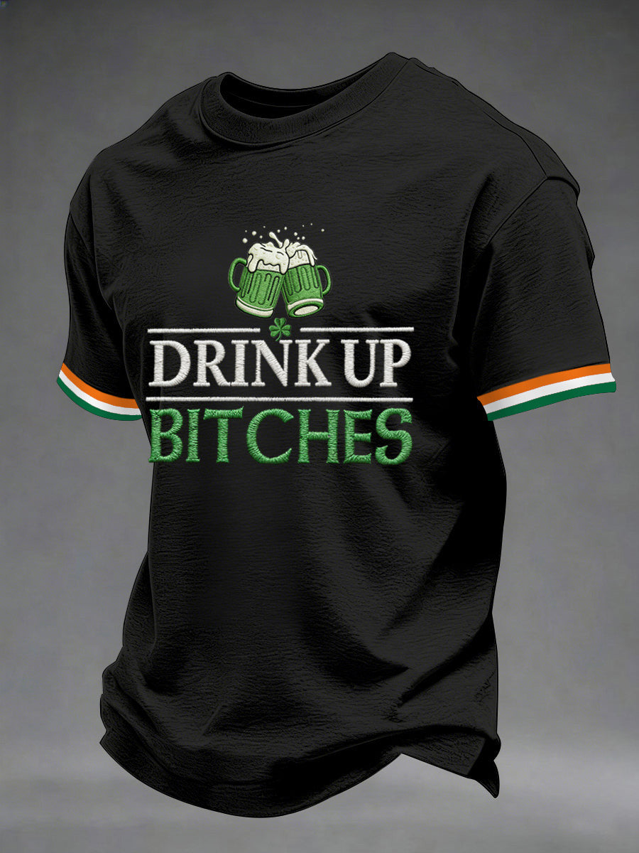  St Patrick's Day Drink Up Btches T-Shirt Funny St Patrick's Day Shirts Gifts For Beer Lovers - TradiViet
