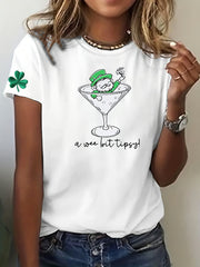  St Patrick's Day Drinks Well With Others T Shirt Leprechaun Cocktail Shirt Festive Irish Gift - TradiViet