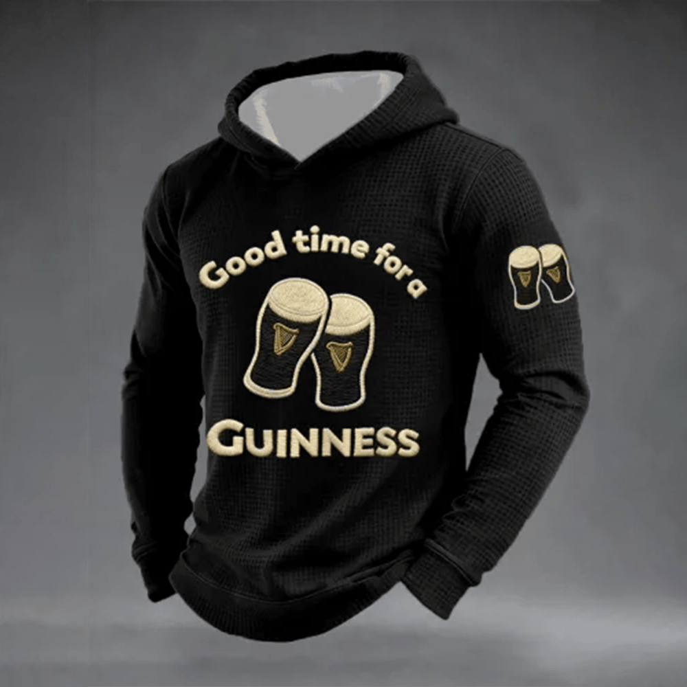 St Patrick's Day Good Time For A Guinness Hoodie Dry Irish Stout St Patrick's Day 2026 Apparel - Lilybirchmarket